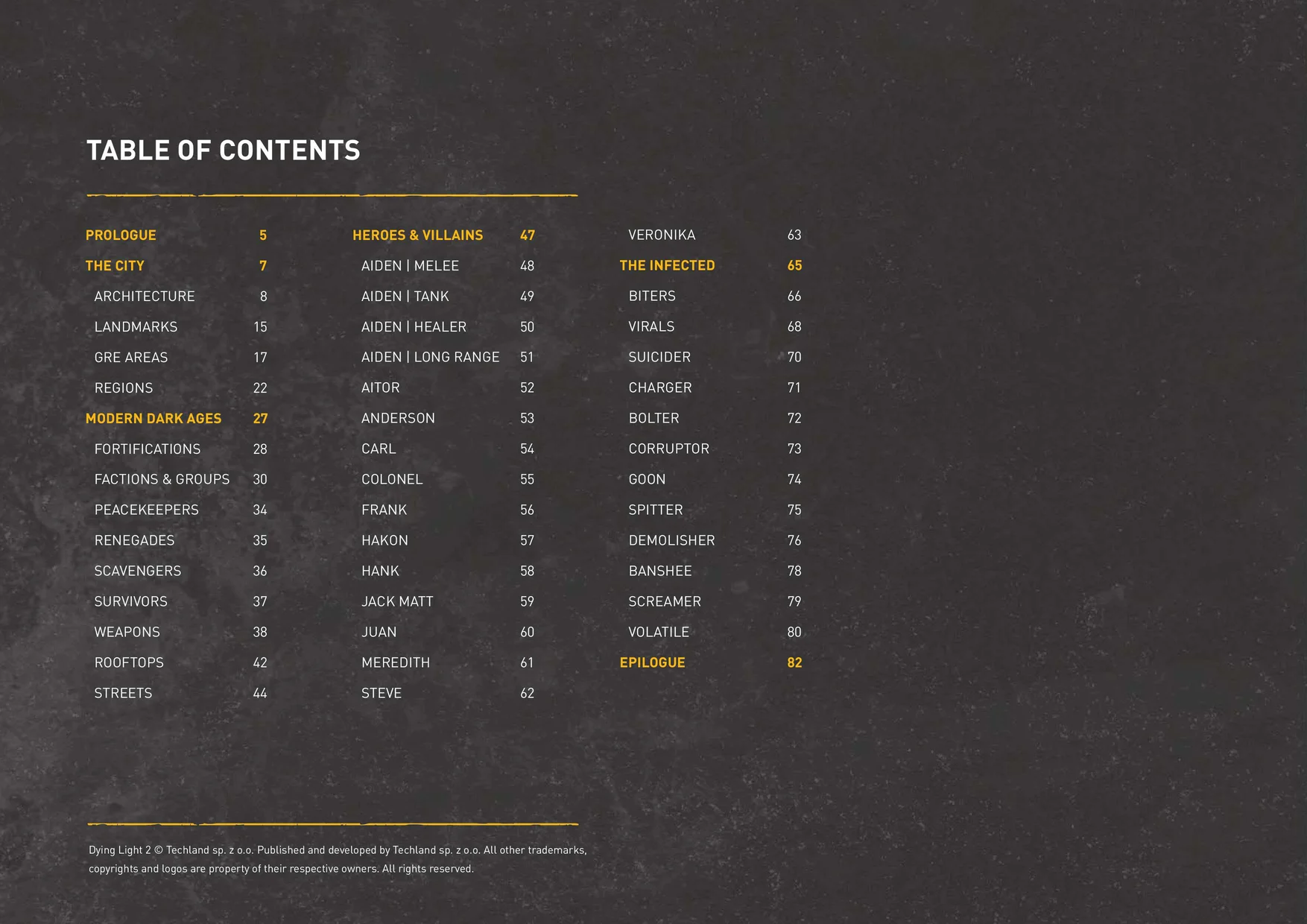 消逝的光芒2美术设定集 第2页设定图
